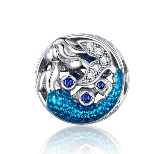 Sterling Silver Mermaid Beads Charms Fit Original Design Bracelet DIY Jewelry - HIMMLICH.DE
