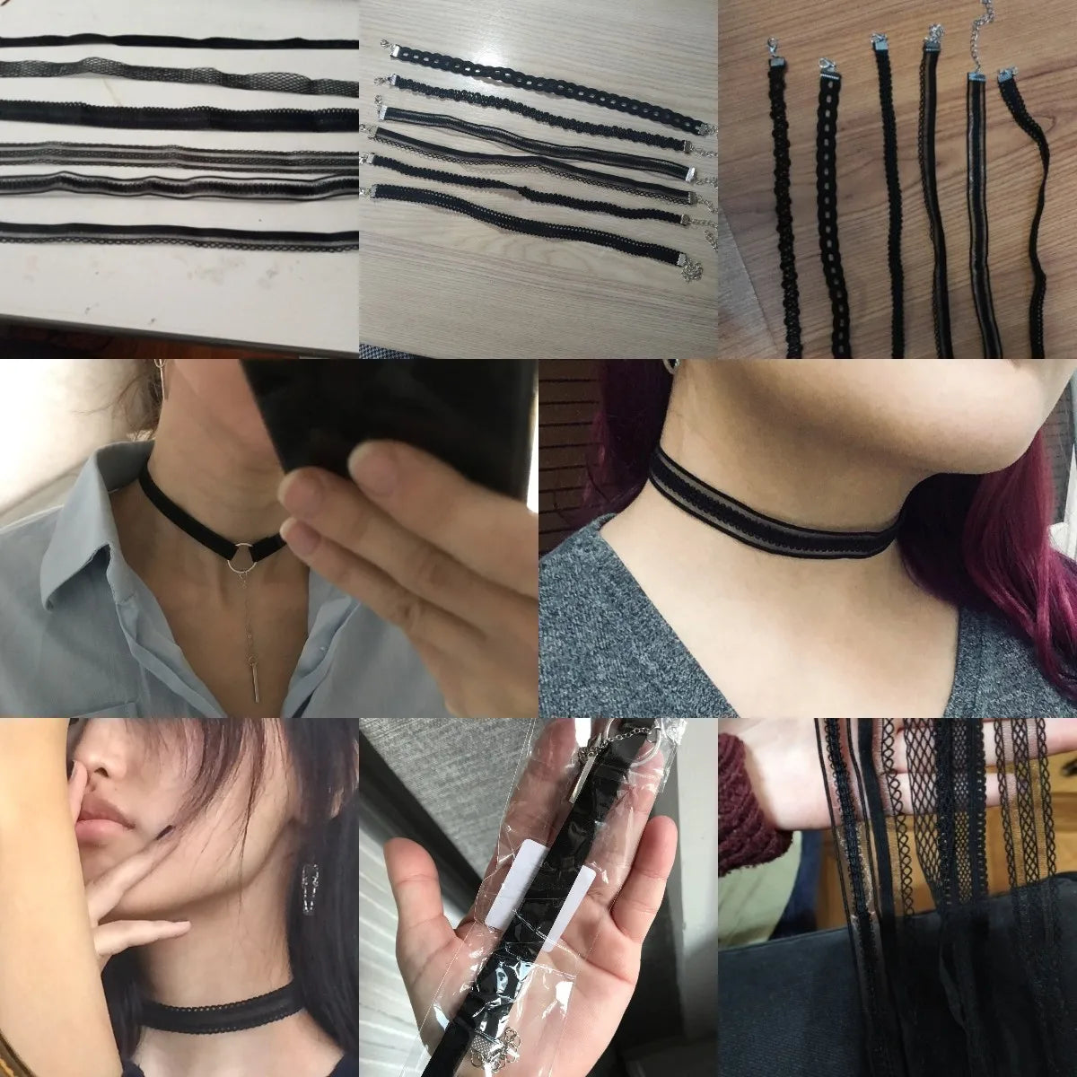 90'S Punk New Fashion 4 Colors Leather Choker Necklace Gold Color Geometry With Round Pendant Collar Necklace For Women Girls - HIMMLICH.DE