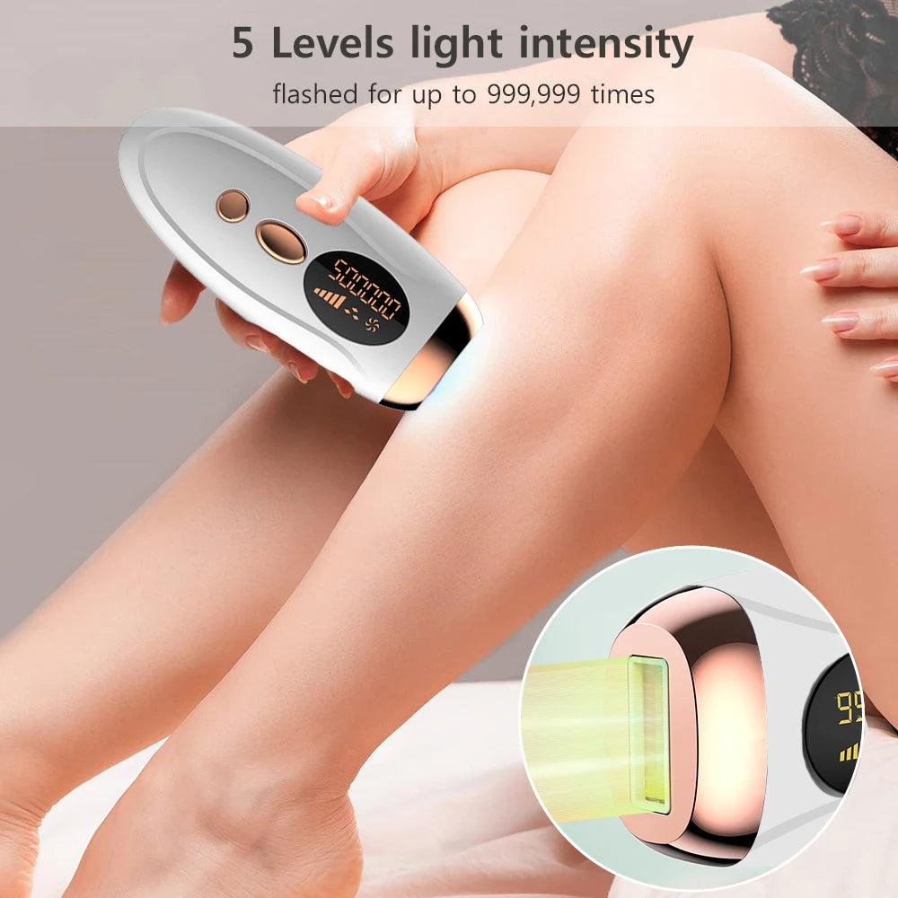 Portabler IPL Laser Epilator 999999 Blitzen - schmerzlos, Permanent Haarentferner - HIMMLICH.DE