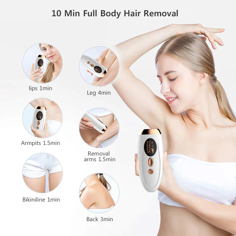 Portabler IPL Laser Epilator 999999 Blitzen - schmerzlos, Permanent Haarentferner - HIMMLICH.DE