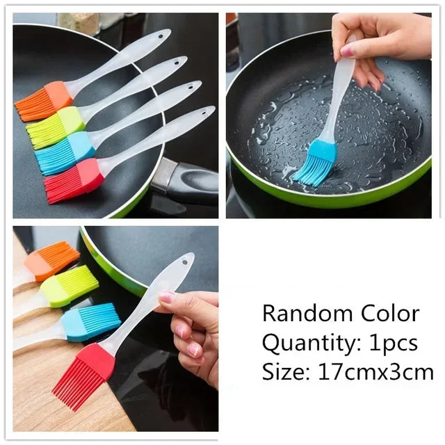 BBQ Grill Matte Wiederverwendbar Abwaschbar 40*33cm zum Grillen PTFE Matte kleine Bürste - HIMMLICH.DE