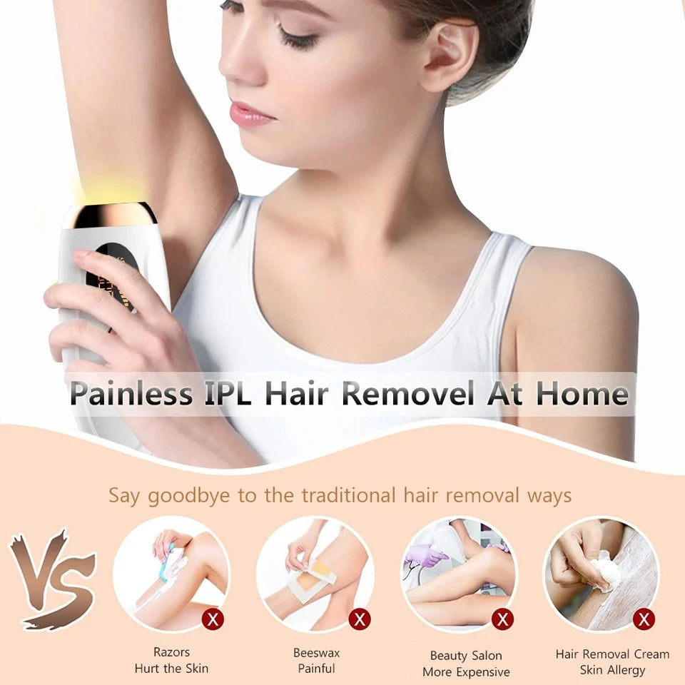 Portabler IPL Laser Epilator 999999 Blitzen - schmerzlos, Permanent Haarentferner - HIMMLICH.DE