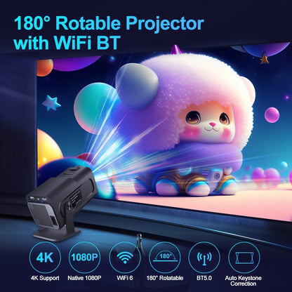 Beamer Small Projector Projektor 4K Wireless WiFi Smart 5G Projector - HIMMLICH.DE
