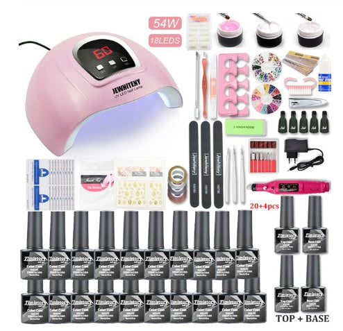 80W Nail Phototherapy Machine Set Maniküreset - HIMMLICH.DE