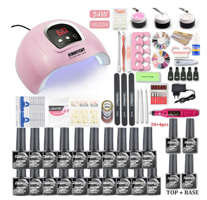 80W Nail Phototherapy Machine Set Maniküreset - HIMMLICH.DE