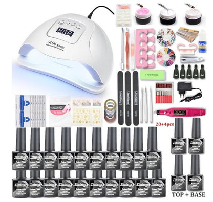 80W Nail Phototherapy Machine Set Maniküreset - HIMMLICH.DE