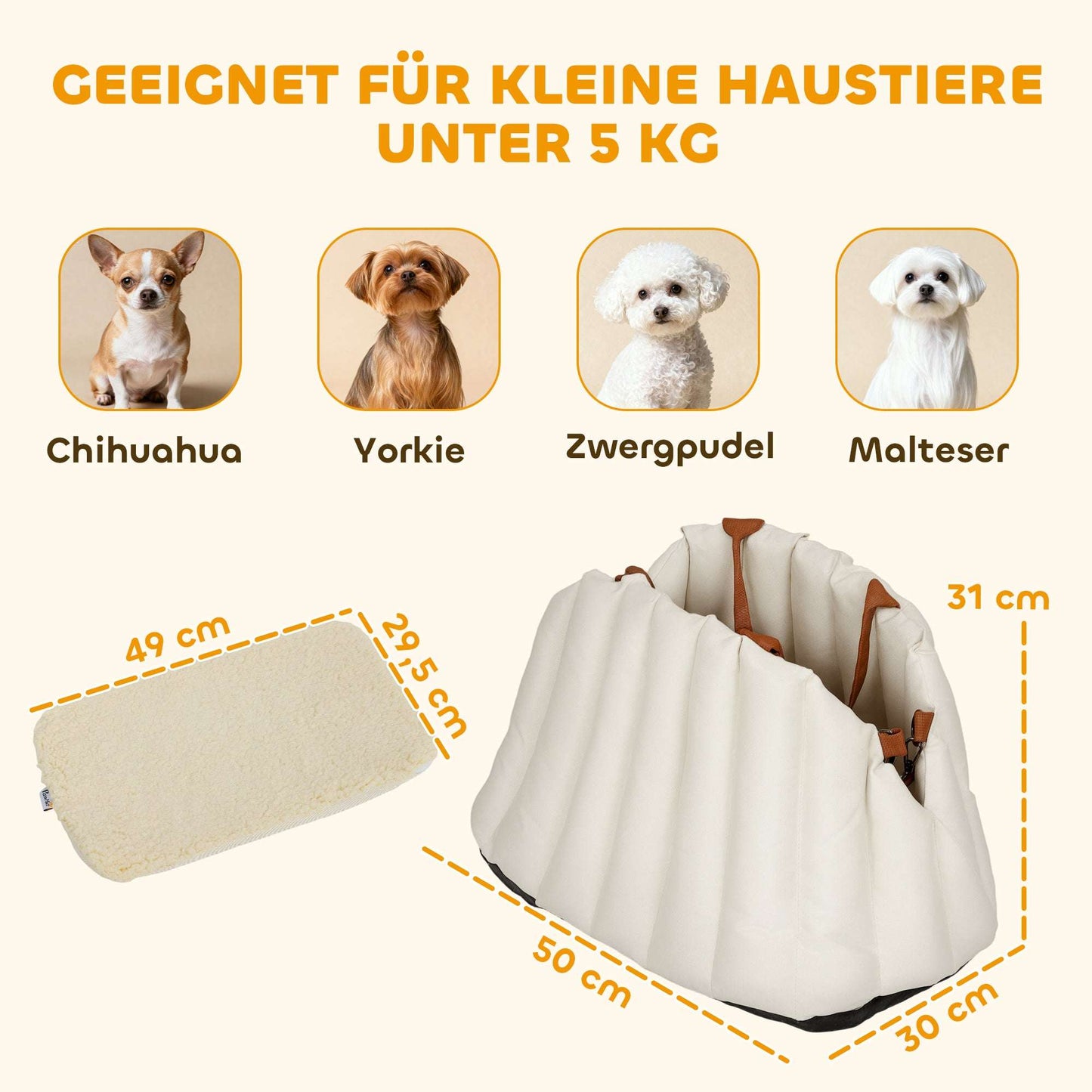 Hundetasche Hundetragetasche Für Hunde Unter 5 Kg, - HIMMLICH.DEHundetasche Hundebox