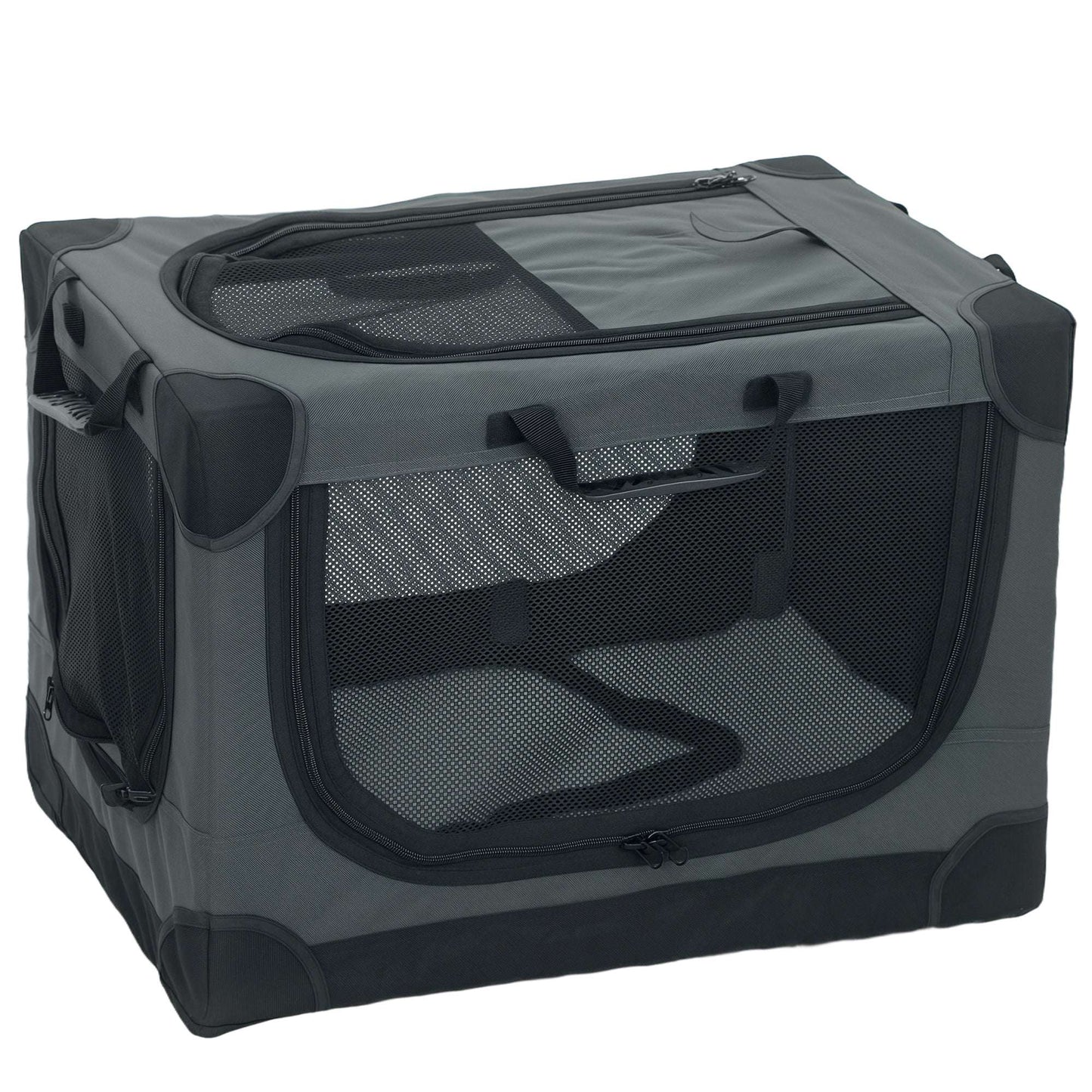 Hundebox Faltbar Hundetransportbox Mit Kissen Abnehmbar Waschbar Bezug Aus Oxford-Gewebe Für Hunde Bis 4kg Armeegrün - HIMMLICH.DEHundebox
